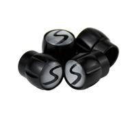 Lot de 4 Bouchons de Valve de Pneu en Aluminium S avec emblème S Rouge en résine pour Porsche 911 Panamera Macan Cayenne Carrera Turbo Cayman Boxster