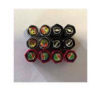 Lot de 4 bouchons de valve de pneu en métal argenté pour Alfa Romeo et Mitsubishi Ferrari