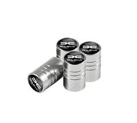 Lot de 4 bouchons de valve de pneus de voiture résistants à la corrosion, pour Dacia Duster Spring Loggan, Sandero, jogger Lodgy - Anti-fuite - Avec caoutchouc d'étanchéité - C
