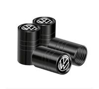Lot de 4 bouchons de valve logo Volkswagen ( Noir )