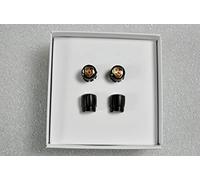 Lot de 4 bouchons de valve noir avec blason coloré pour capteurs RDK 99104460267 Compatible avec Porsche