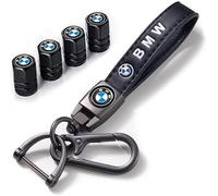 Lot de 4 bouchons de valve pour BMW X1 X3 X7 X5 X6 1 3 5 6 Series Z4 7 M Series avec porte-clés en métal pour voiture