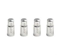Lot de 4 bouchons de valve Presta en aluminium pour vélos de route, vélos de course, vélos de banlieue et tous les vélos à utiliser pour les valves Presta (argent)