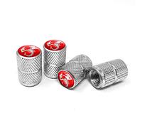 Lot de 4 bouchons de valve universels pour pneus de voiture Abarth Rouge