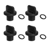 Lot de 4 bouchons de vidange de rechange pour pompes de piscine avec joints toriques - Convient à plusieurs modèles de pompes et systèmes d'eau - Utilisation quotidienne - Bouchon de vidange en