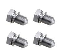 Lot de 4 Bouchons de Vidange d'Huile Avec Bague d'Étanchéité - En Acier Allié, Rondelle Filetée, Compatible Avec N90813202
