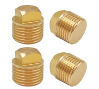 Lot de 4 bouchons de vidange mâles en laiton massif NPT de 1,27 cm avec tête carrée pour Bayliner Four Winns Glastron Larson Sea Ray Starcraft