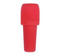 Lot de 4 bouchons de vin réutilisables en silicone avec joint hermétique pour conservation de vin pétillant rouge, blanc, 7 cm, noir, gris, rouge, marron (rouge)