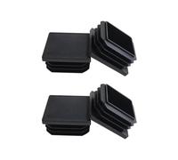 Lot de 4 bouchons d'extrémité de tube carré en plastique de 3,8 cm x 3,8 cm, capuchons d'extrémité de tube adaptés pour tube carré en plastique, capuchon d'extrémité de tube carré