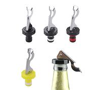 Lot de 4 bouchons étanches et étanches à la pression pour bouteille de vin en acier inoxydable, utilisés pour sceller le vin rouge, les boissons et autres liquides