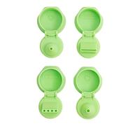 Lot de 4 bouchons pour bouteilles pressables | Bouchons distributeurs pour sauces pour amoureux de la cuisine, bureau, restaurant, buffet, camping et pique-nique