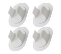 Lot de 4 boucles de serrage pour tuyau de machine à laver, supports muraux sans trou pour tuyaux de 3 à 3,8 cm, clips de rangement de linge en plastique, blanc, fixations de tuyau