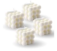 Lot de 4 bougies à bulles colorées - Décoration d'intérieur - Bougies tendance faites à la main - Pour chambre à coucher, salle de bain, décoration esthétique