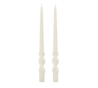 Lot de 4 bougies artisanales avec spirale Voluta - Hauteur 40 cm - Crème - Cereria Di Giorgio