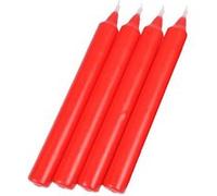 Bougies Set de 4 Chandelier 20cm Coloris Rouge