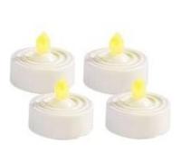Lot de 4 bougies ''chauffe-plat'' à LED Blanc G