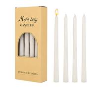 Lot de 4 bougies coniques blanches longues - Parfaites pour mariage, anniversaire, dîner romantique et événements spéciaux - Hauteur 25 cm, Diamètre 2,1 cm, Durée de combustion ~7 heures