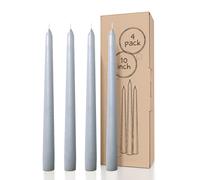 Lot de 4 bougies coniques CANDWAX de 25 cm (10 po) - Bougies coniques anti-gouttes et bougeoirs non parfum s - Parfaites comme bougies de table e