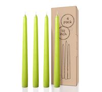 Lot de 4 bougies coniques CANDWAX de 25 cm (10 po) - Bougies coniques anti-gouttes et bougeoirs non parfum s - Parfaites comme bougies de table e