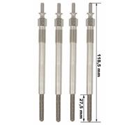 Lot De 4 Bougies De Préchauffage - Citroën Berlingo \ Berlingo First Camionnette\Monospace (M_) 1.6 Hdi 75 (Mb9hw) 07/2005>12/2011