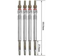 Lot De 4 Bougies De Préchauffage - Citroën C5 Iii (Rd_) 1.6 Hdi 115 (Rd9hra, Rd9hla, Rd9hl0) 01/2012>06/2015