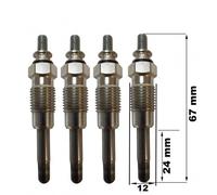 Lot De 4 Bougies De Préchauffage - Citroën Cx Ii Break 25 D Turbo 2 01/1987>12/1992