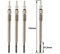 Lot De 4 Bougies De Préchauffage - Citroën Jumpy I Camion Plate-Forme\Châssis (Bu_, Bv_, Bw_, Bx_) 1.9 Td 11/2000>10/2006