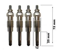 Lot De 4 Bougies De Préchauffage - Fiat 242 Fourgon (242_) 2.5 D 08/1980>07/1982