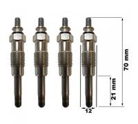 Lot De 4 Bougies De Préchauffage - Iveco Daily Ii Camion Plate-Forme\Châssis 30-8 (10011131, 10011132, 10011231, 10011232, 10011237,... 01/1992>08/1998