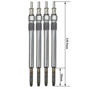 Lot De 4 Bougies De Préchauffage - Mercedes-Benz Sprinter 3-T Autobus\Autocar (B903) 313 Cdi (903.671, 903.672) 04/2000>05/2006