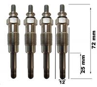 Lot De 4 Bougies De Préchauffage - Mercedes-Benz T1 Fourgon (601, 611) 407 D 2.4 (611.367, 611.368) 04/1981>07/1982