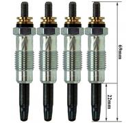 Lot De 4 Bougies De Préchauffage - Mercedes-Benz T2\Ln1 Camion Plate-Forme\Châssis 508 D (667.301, 667.302, 667.341, 667.342) 03/1989>12/1994