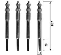 Lot De 4 Bougies De Préchauffage - Peugeot 307 Sw (3h) 2.0 Hdi 90 03/2002>04/2008