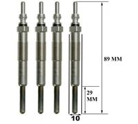 Lot De 4 Bougies De Préchauffage - Peugeot Expert (224_) 1.9 D 12/2003>12/2006