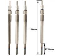Lot De 4 Bougies De Préchauffage - Peugeot Expert Camion Plate-Forme\Châssis (223) 1.9 D 06/1998>09/2001
