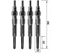 Lot De 4 Bougies De Préchauffage - Renault Megane Ii Coupé-Cabriolet (Em0\1_) 1.5 Dci (Em1e) 03/2006>01/2009