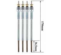 Lot De 4 Bougies De Préchauffage - Toyota Hiace V Fourgon (Trh2__, Kdh2__, Lh2__, Gdh2__) 2.5 D-4d (Kdh200, Kdh202, Kdh212, Kdh222) À Part. 09/2006