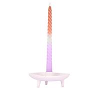 Lot de 4 bougies en dégradé de couleurs torsadées Orange & Violet Pajoma 25 cm