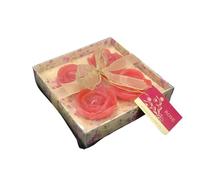 Lot de 4 bougies flottantes parfumées à la rose