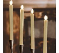 lot de 4 bougies LED cire véritable crème blanc FB 2/4/6/8 h Timer Variable mode scintillement 35738