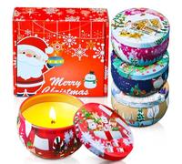 Lot de 4 bougies parfumées, cadeaux de Noël pour femme, bougies d'aromathérapie anti-stress, coffret cadeau rituel pour maman, épouse, grand-mère et petite amie, bougies en pot [classe énergétique A++
