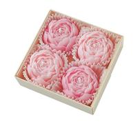 Lot de 4 bougies parfumées en forme de fleur - Décorations de Saint-Valentin - Pour rendez-vous, salon, salle de bain, hôtel, fête, femme