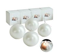 Lot de 4 bougies parfumées en forme de perle, parfaites pour une chambre confortable, une décoration de mariage, des cadeaux de mariage, des accessoires photo, un café, un spa, une ambiance yoga, un
