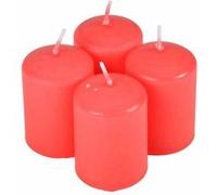Lot de 4 Bougies Parfumées Piliers "Essentiel" 6cm Géraniol G