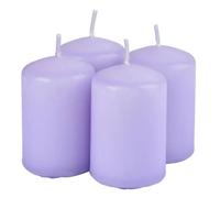 Lot de 4 Bougies Pilier "Essentiel II" 6cm Lavande