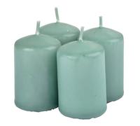 Lot de 4 Bougies Pilier "Essentiel II" 6cm Thé Vert