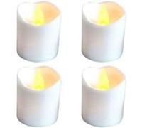 Lot de 4 Bougies Pilier "LED" 5cm Blanc Blanc G