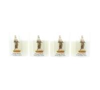 Lot de 4 bougies veilleuses de la Vierge Noire 6cm 20h - Bougie Votive - Culte Chrétien en Cire végétale