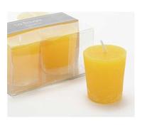 Lot de 4 bougies Votive 4,3 x 4,7 cm moutarde - - Jaune - Cire
