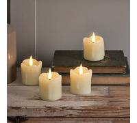 Lot de 4 Bougies Votives Effet Cire Fondue